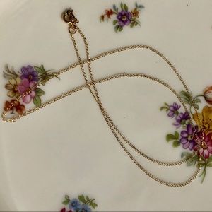 Delicate 17” 14k Yellow Gold Necklace